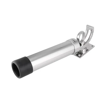 

360 Adjustable Fishing Rod Holder Clamp on Marine Boat Rail 3/4'' to 1'', Stainless Steel Deck Mount Tool