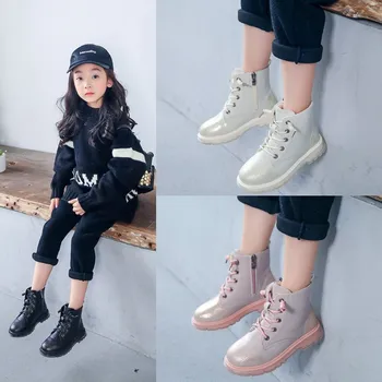 

Children's Martin Boots Autumn/Winter 2019 New Boy's and Girl's British Style Fashion Trend Short Cotton Boots