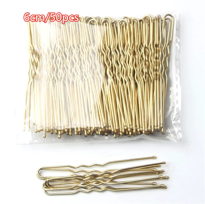 Basic U Shaped Gold Brown Plated Metal Hairpin Invisible Hair Styling Bobby Pin Salon Hair Accessories Safe Hair Grip hair clip ins Hair Accessories
