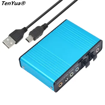 

Professional USB Sound Card 6 Channel 5.1 Optical External Audio Card Converter for Laptop Desktop