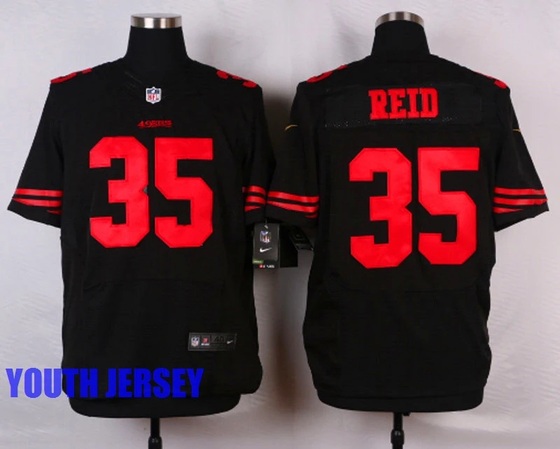 Синий Stitiched, San Francisco s, Carlos Hyde, Hayne NaVorro Bowman Eric Reid Anquan Boldin, Монтана Патрик Willisfor youth, детский трикотаж - Цвет: Синий