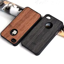 Чехол для iphone 4 4s funda деревянный бамбуковый узор Кожаный жесткий пластиковый классический винтажный Чехол для телефона для iphone 4s чехол