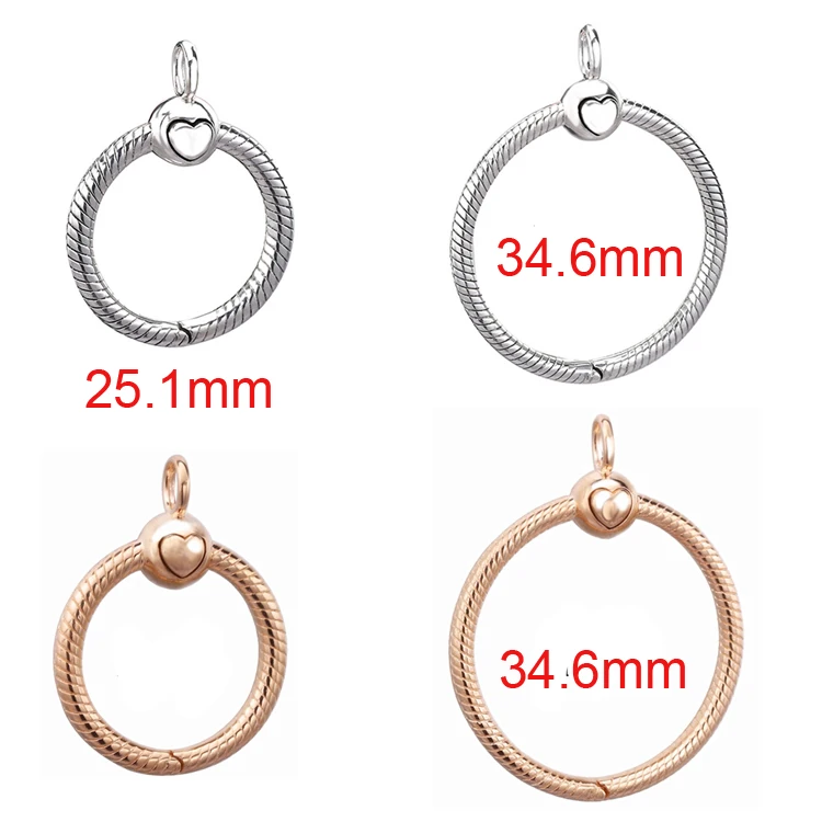 

100% 925 Sterling Silver Moments O Pendant Fit Pandora Bracelet Necklace Crown O Charm Bead DIY Jewelry For Women Wholesale