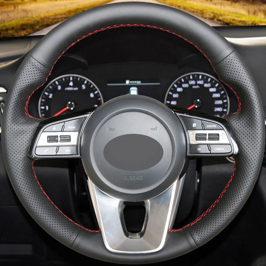 Черная искусственная крышка рулевого колеса для Kia K5 Optima Kia Cee 'd Ceed Kia Forte Cerato(AU