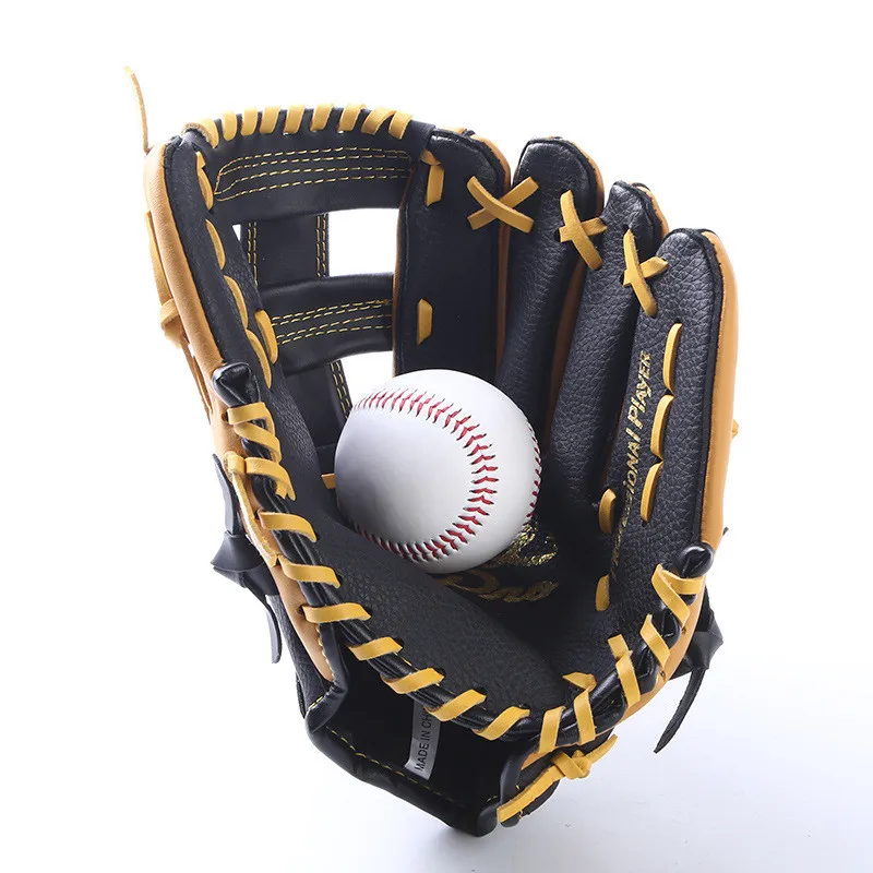 Originální kůže baseballová rukavice pro muži vyučváné srovnat dospělé mládež trénovat hnědá baseballová rukavice mitt sportovní aparatura 11.5 