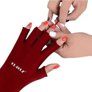 

CLAVUZ 1Pair Nail Art Nail Shield Gloves Anti UV for Gel Manicures LED Lamp Nail Dryer UV Protection Glove Light Nail Art Tools