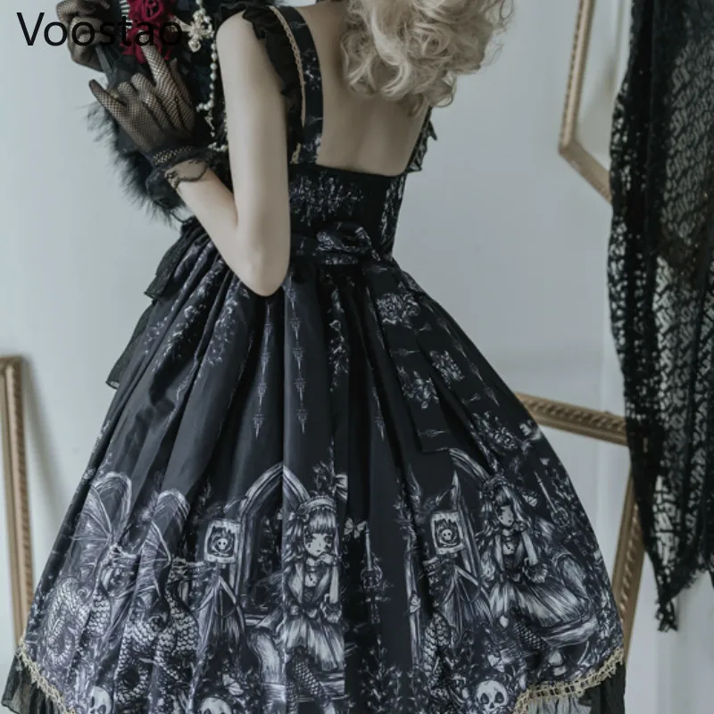 Japanese lolita JSK dress dragon witch gothic vintage Victorian princess party lolita dress