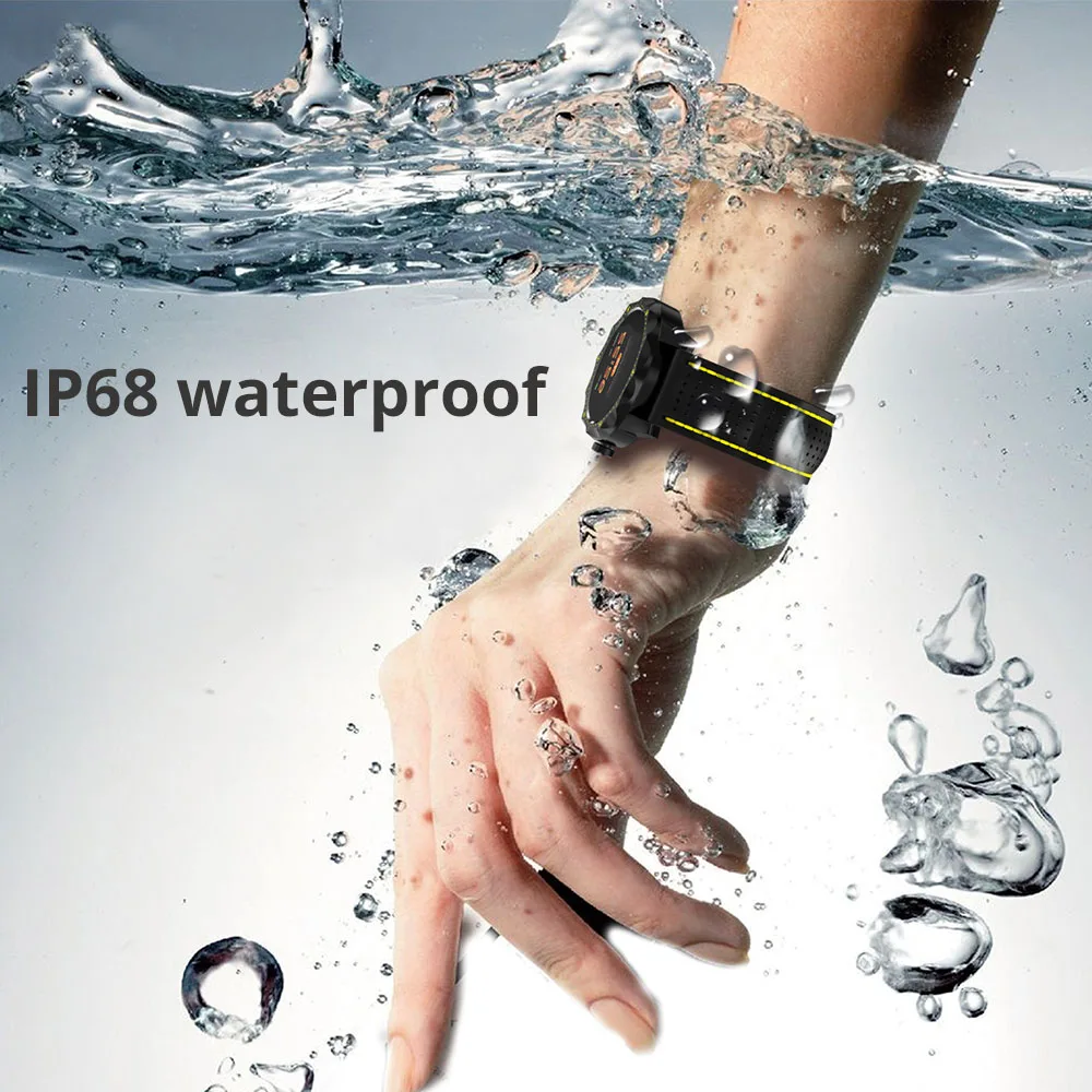Новые мужские Смарт-часы IP68 Водонепроницаемый трекер фитнес-активности трекер Smartwatch часы Поддержка вибрации для Android Iphone