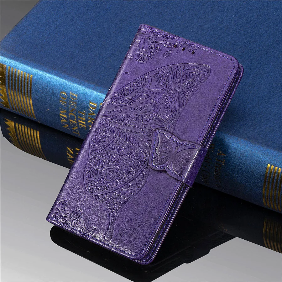 silicone case samsung Butterfly Embossed Flip Wallet Case Cover For Samsung S22 Ultra S21 S20 S10 S9 S8 S7 Edge S21FE S20FE For Galaxy Note 20 10 9 8 best case for samsung