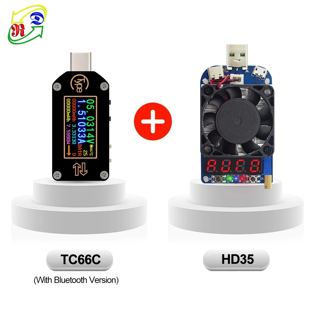 RD TC66/TC66C тип-c PD триггер USB-C Вольтметр Амперметр Напряжение 2 способ измеритель тока мультиметр PD зарядное устройство батарея USB Тестер - Цвет: TC66C HD35