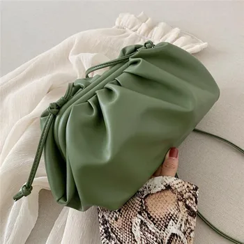 

Luxury Designer New Cloud Shape Women Day Clutch Bag Pleated Dumpling Shoulder Messenger Bag Small Cute Lady Crossbody Handbag