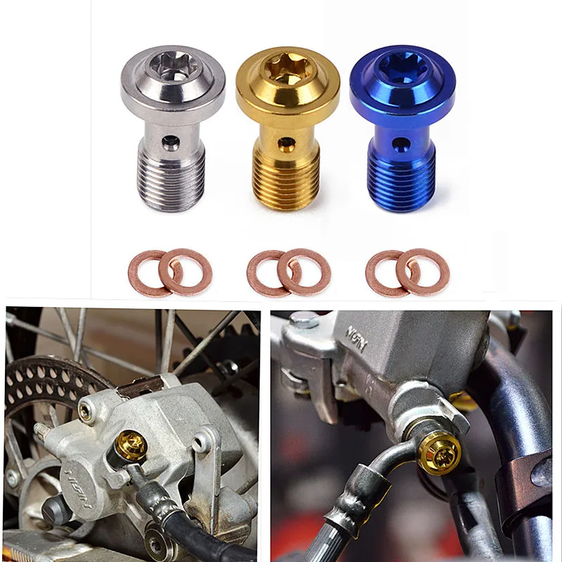 NICECNC Banjo Bolt M10X1.0X19 For Brake Hose Line Stainless Steel Single Bolts Fitting Adapter | Автомобили и мотоциклы