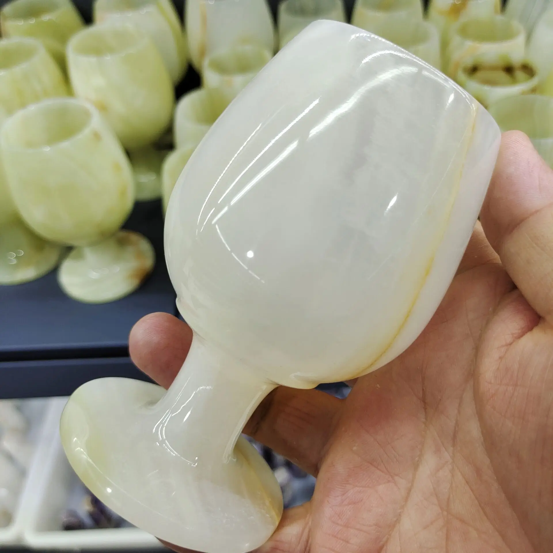 1pcs Natural Stones Cup Wine Glass Afghanistan Jade Stones Agate Wedding Toasting Glasses Drink Cup Party Marriage Wine Cups 6