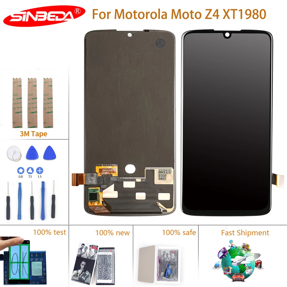 6 4 &quotдля Motorola Moto Z4 xt80 ЖК-дисплей сенсорный экран дигитайзер сборка для ЖК-экран
