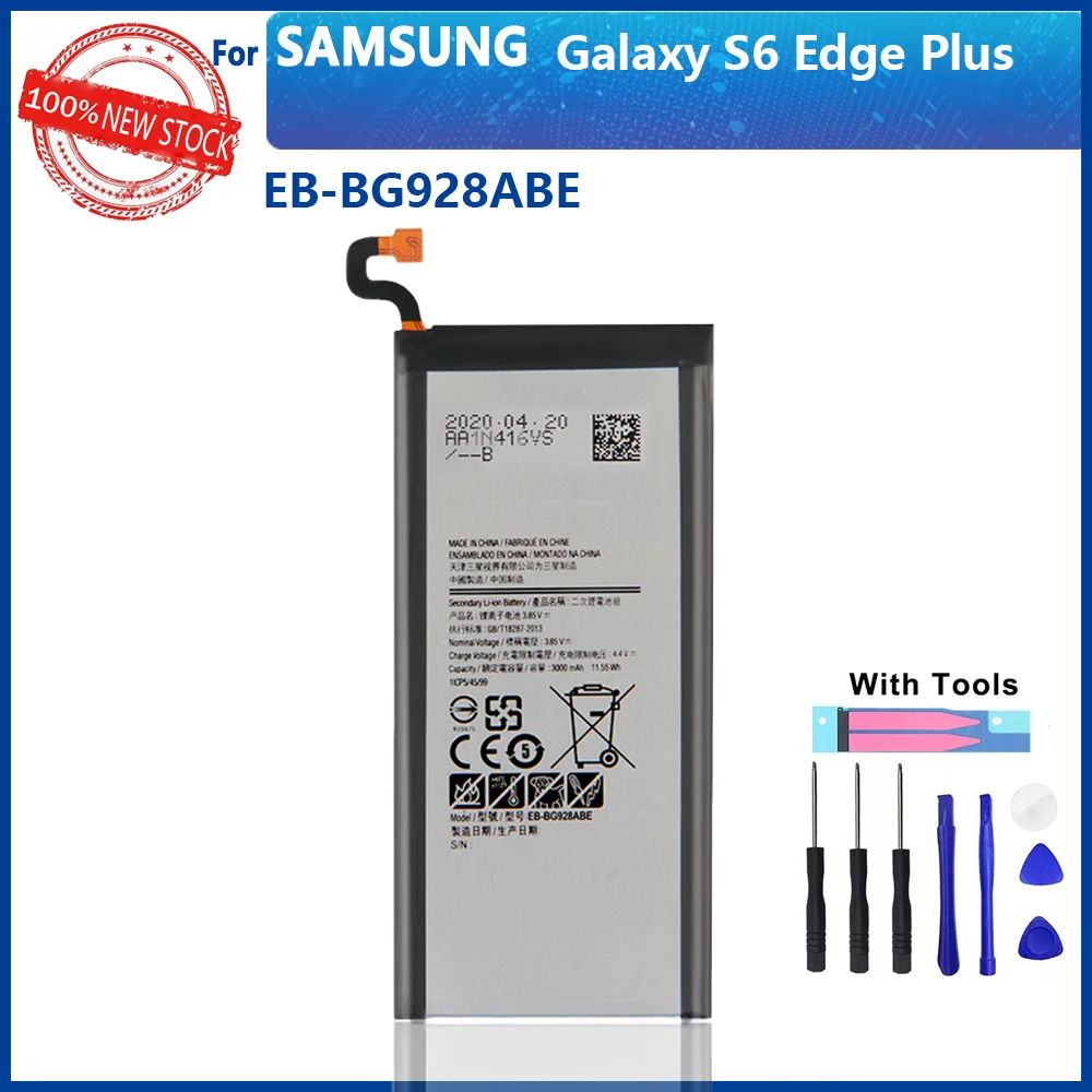 100% Оригинальный аккумулятор EB-BG928ABE 3000 мАч для Samsung Galaxy S6 Edge Plus G928 G928F G928G G928T G928A G928I