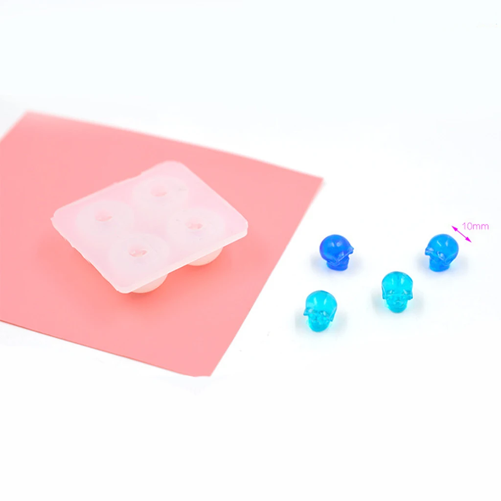 3D череп силиконовая форма для выпечки сахарная глина Ювелирные изделия кнопка торт плесень шоколадная форма 2 размера на выбор