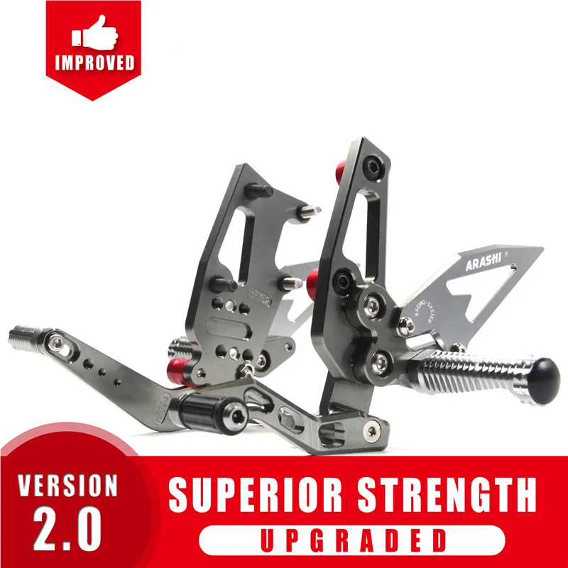 Arashi Rider Rearset Регулируемые подножки для TRIUMPH Speed Triple 1050 2011 2015 ног 2012 2013
