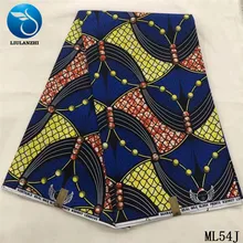 LIULANZHI настоящая восковая ткань s Модная хлопковая восковая Ткань 6 ярдов Горячая Анкара восковая печать ткань для платья ML54J01-ML54J26