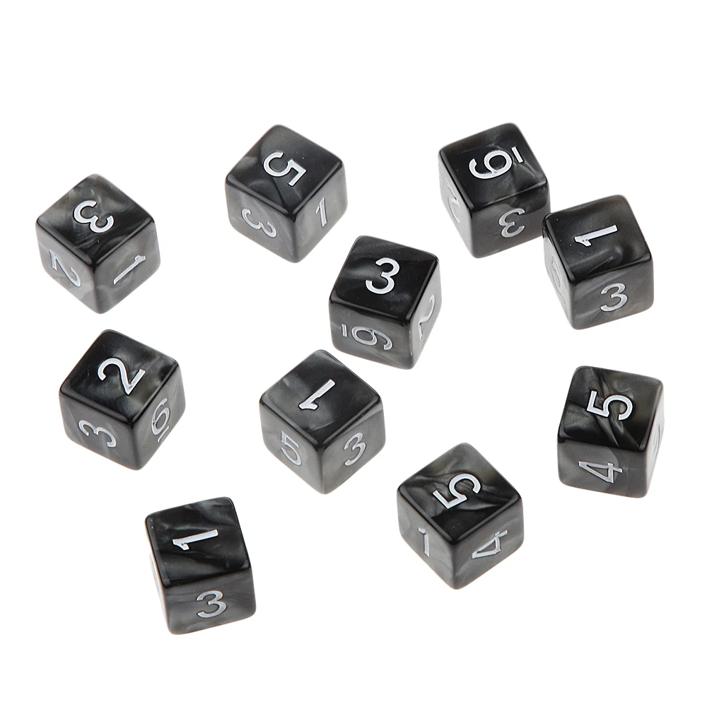 10pcs Multi-sided D6 D10 D12 D20 Dice Dragons D&D TRPG Party Board Games Toys 10pcs Multi-sided D6 D10 D12 D20 Dice Dragons D&D TRPG Party Board Games Toys