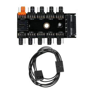 

Professional Fan Hub 10 Way Replacement Computer Case Use Mini Easy Install PWM Practical Cooling 4 Pin Durable Stable