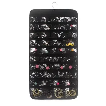 

80 Grids Non-woven PVC Hanging Bags Double-sided Storage Pouch for Jewelry Organize