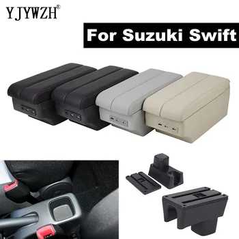 

New Storage Box For Suzuki Swift 2005-2018 Armrest Arm Rest USB box with cup holder car-styling interior car accessories