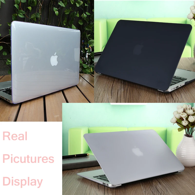 Однотонный чехол для MacBook Pro 13 15 2016 2018 жесткий матовый с сенсорной панелью из