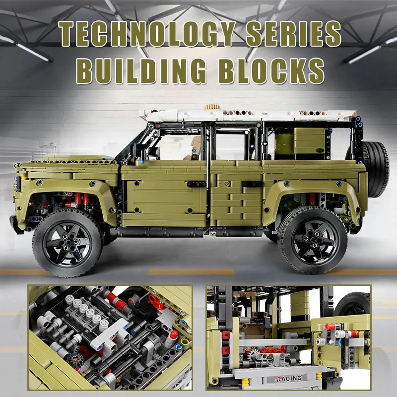 13175 техническая модель автомобиля Mould King совместимая с MOC Land SUV Rover защитная