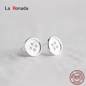 

La Monada Stud Earrings For Women Silver 925 Minimalist Buttons Fine Women Earrings In Jewelry Stud Earrings 925 Sterling Silver