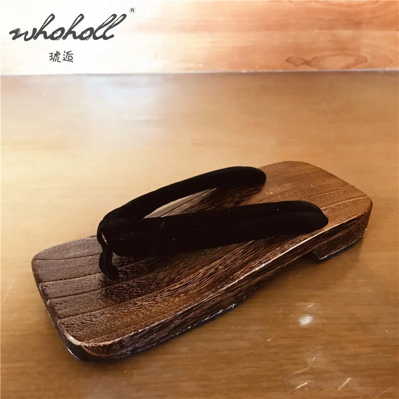 WHOHOLL Geta Summer Men&lsquo;s Slippers Flip-flops Wooden Slippers Japanese Geta Clogs Shoes Cosplay Costumes Shoes Slides