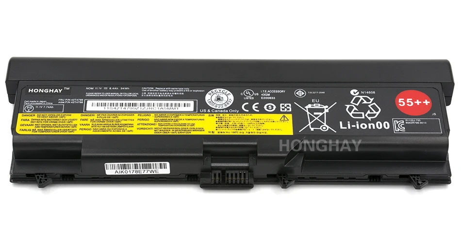 Honghay Аккумулятор для ноутбука LENOVO ThinkPad E40 E50 E420 E520 SL410 SL510 T410 T510 T420 T520 W510 W520 L410 L420 L510 L520