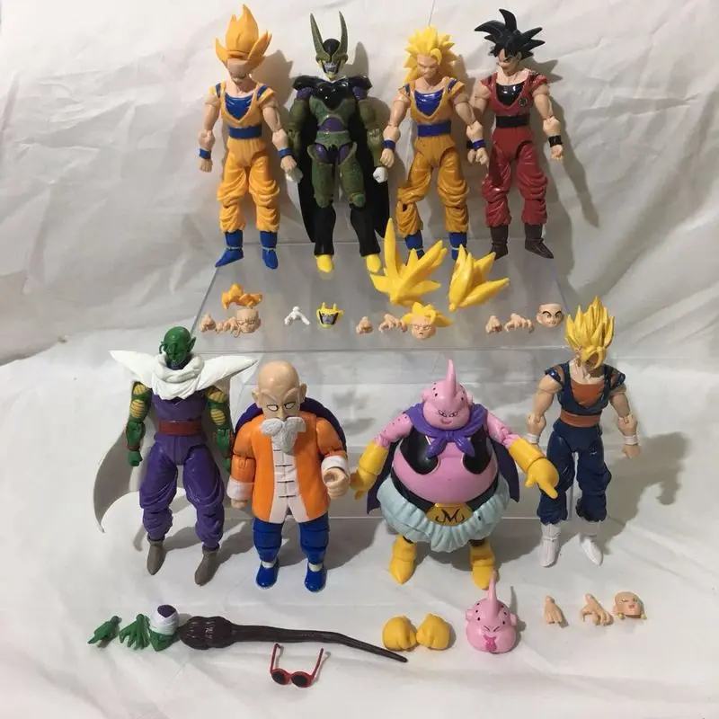 

8Pcs/lot Newest Dragon Ball Z Figures Toys Super Saiyan Son Goku buu freeza gohan zone vegeta Dragonball DBZ Model Toy