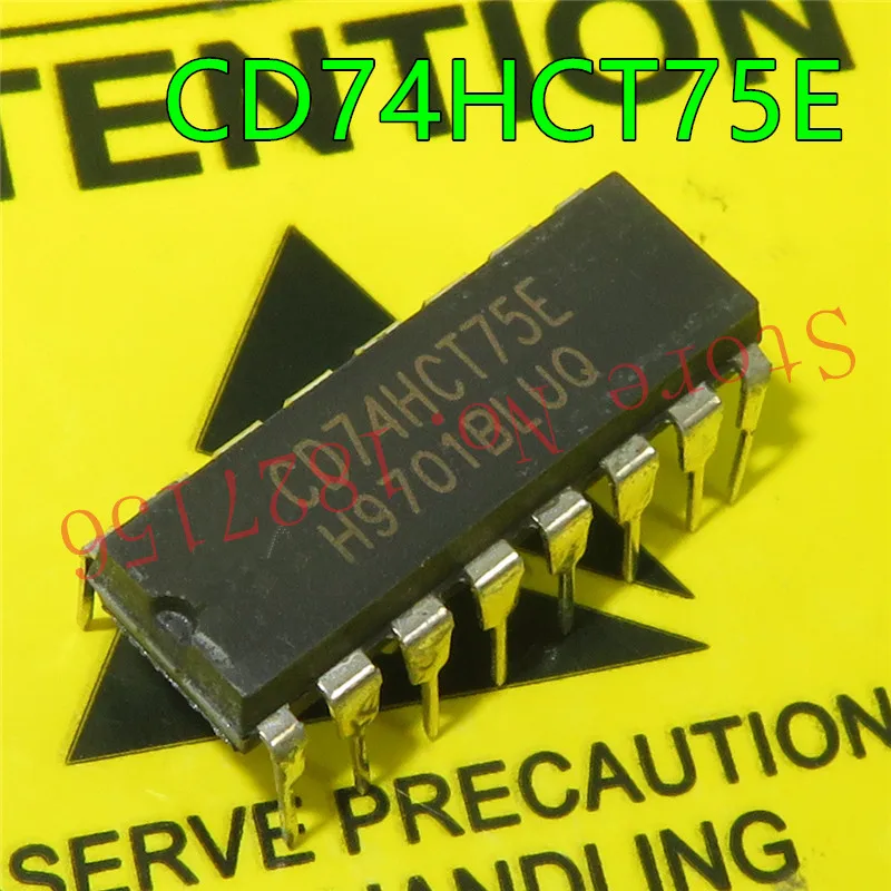 

10Pcs CD74HCT75E 74HC75 DIP-16 New and original SN74HCT75