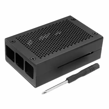 

For Raspberry Pi 3 Model B+ Aluminum Case Black Case Metal Enclosure for RPI 3 Model B Compatible For Raspberry Pi 3 Model B