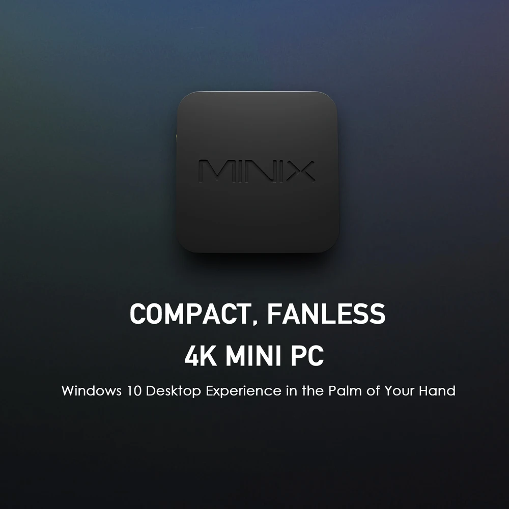 Мини-ПК Win10 Pro MINIX NEO Intel X5-Z8350 64 бит 4 ГБ/64 Гб смарт-медиаплеер BT4.2 двухдиапазонный WiFi LAN UHD 4K Vedio плеер# Xj3