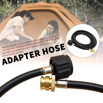 

12ft Gas Tank Converter Accessories Stove BBQ Tool Outdoor Camping 1lb To 20lb QCC1 Propane Adapter Hose Rubber Furnace Grill