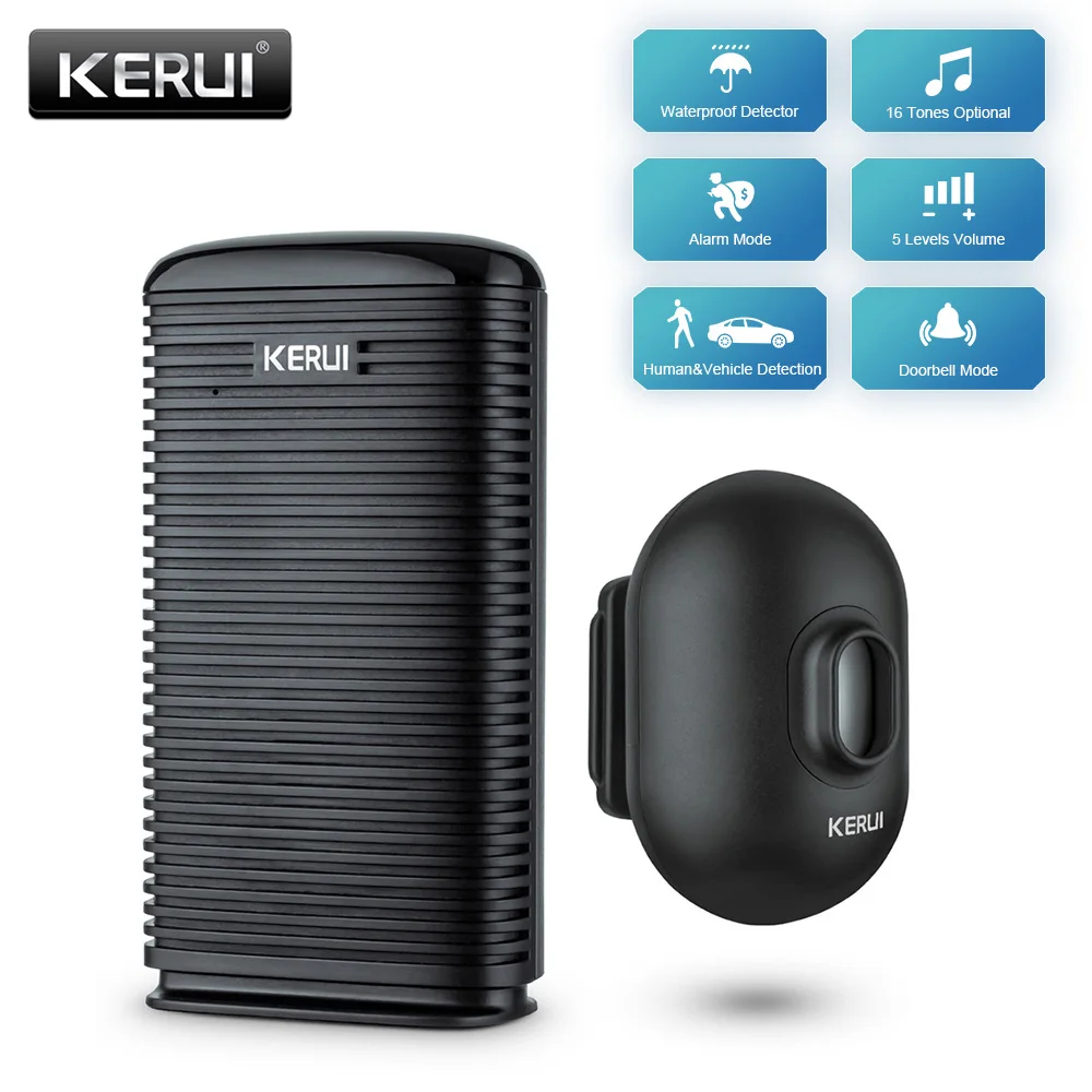 KERUI DW9 Waterproof PIR Motion Detector Driveway Alarm