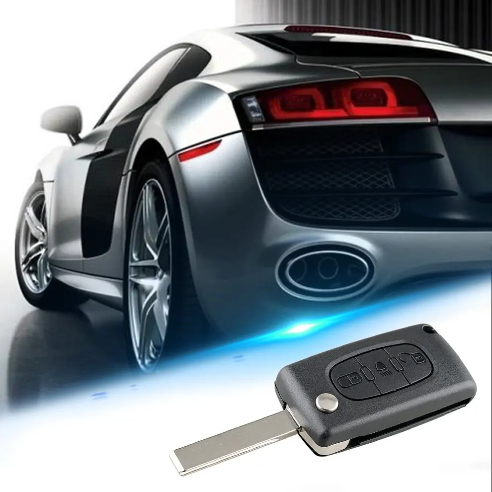 3 кнопки складной чехол для ключа дистанционного управления Крышка для Citroen C2 C3 C5 C5 C8 Xsara Picasso ключ автомобиля Hu83 лезвие Ce0523 без логотипа