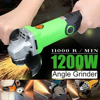 

Electric Angle Grinder 1200W 100mm Variable Speed Tool Guard for Cutting Grinding Metal or Stone Work US Plug 220V