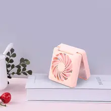 Ручной вентилятор складной зеркальный USB мини-вентилятор перезаряжаемый милый нежный портативный летний кондиционер подарок для путешествий