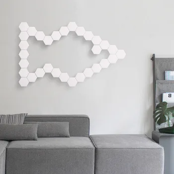 

New LED quantum lamp LED Hexagonal Lamp Magnetic Hexagons modular touch sensitive light Modern DIY Night Light