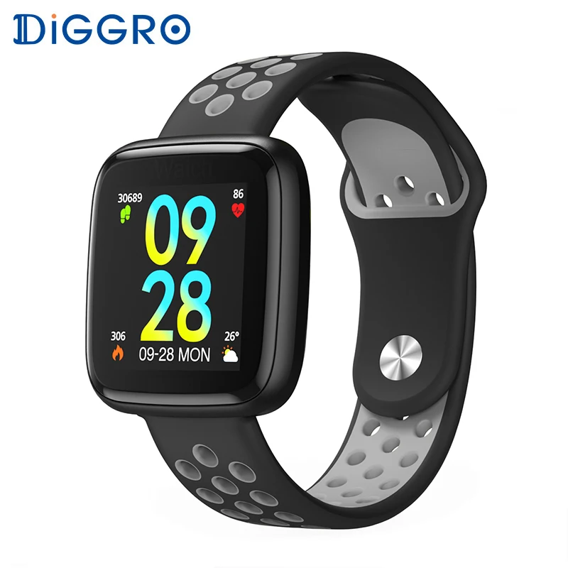 DIGGRO F15 PK N88 Смарт часы IP68 Водонепроницаемый пульсометр кровяное давление кислород