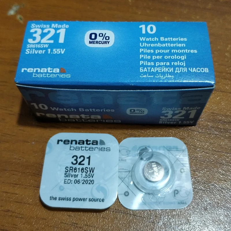 2 батареи для часов Xrenata с оксидом серебра 321 SR616SW 616 1 55 в 100% оригинальный бренд renata |