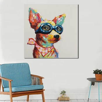 

Dog Colorful Wallpaper Wall Art Canvas Poster And Print Canvas Painting Oil Decorative Picture Kids Room Living Room Home Decor