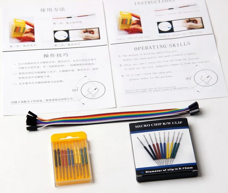 10pcs/set Micro IC Clamp SOP/SOIC/TSSOP/TSOP/SSOP/MSOP/PLCC/QFP/TQFP/LQFP/ SMD IC Test Chip Pin Mini Chips Adapter Socket electronic component original electronic component
