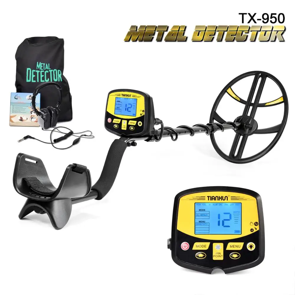 

TX950 Professional UnderGround Metal Detector Metal Search Pinpointer Gold Detector Treasure Hunter Scanner Waterproof Detph 2.5