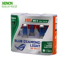 XENCN H11 12 В 55 Вт 5300 к синий бриллиант светильник автомобильные лампы Замена апгрейд Hi/lo луч галогенная лампа для BMW Audi 30% больше света 2 шт