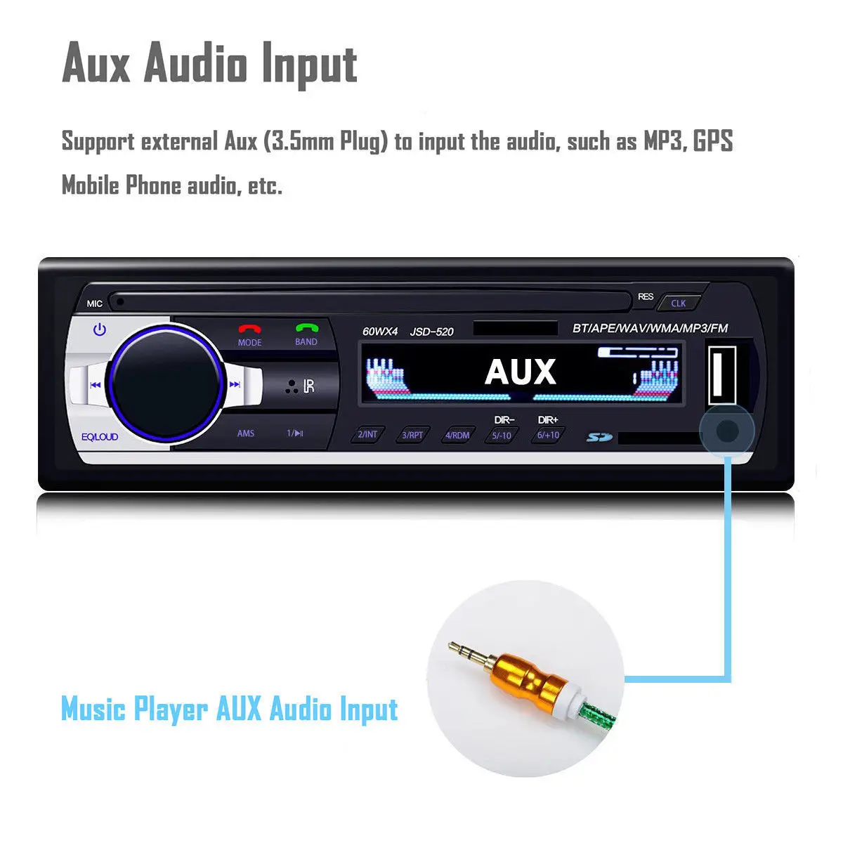 1 DIN Car Radio Car audio FM Bluetooth MP3 Audio Player Bluetooth cellphone Handfree USB/SD Car Stereo Radio In Dash Aux Input car audio installation near me