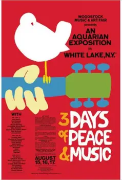 

WOODSTOCK CONCERT MUSIC silk art Prints Wall Art For Living Room Bedroom Decor