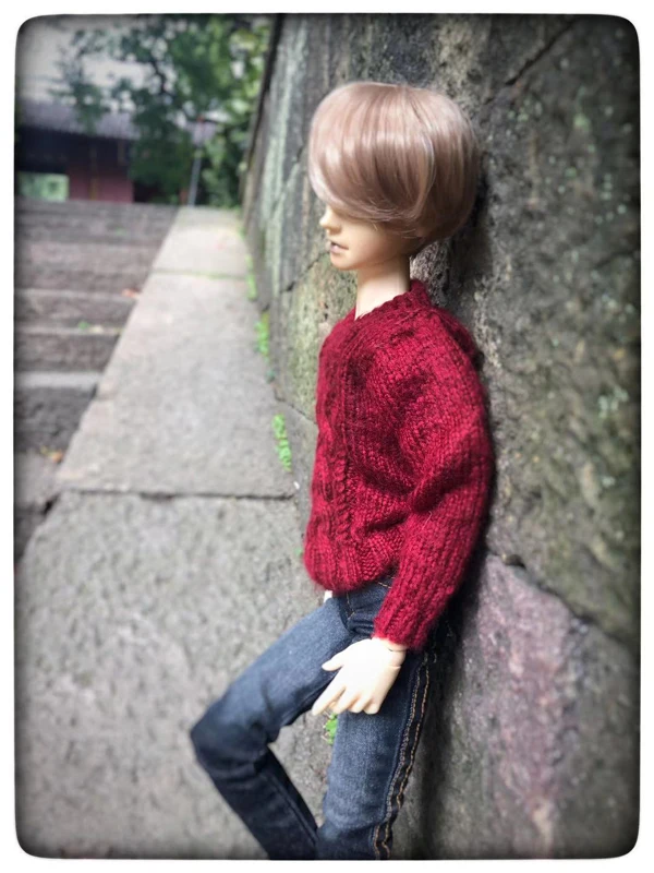 1/4 1/3 масштаб BJD Кукла Одежда ручной работы свитер для BJD/SD аксессуары ID72 HID, не включены кукла, обувь, парик и другие A0824 - Цвет: Красный